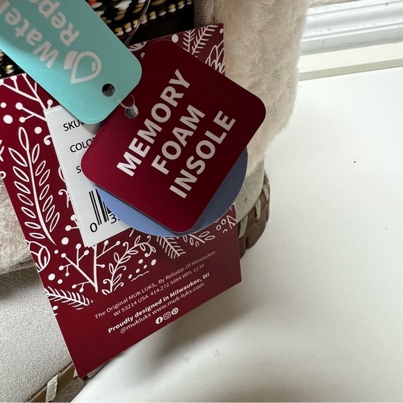 Muk Luks‎ Boots Womens 7 Stone Gray Suede Cuffed Water Repellent Montauk New - Picture 9 of 13